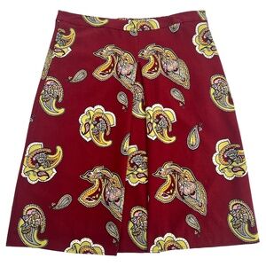 NWT Sweet Salt Burgundy Paisley A-line Skirt Pockets Size Medium